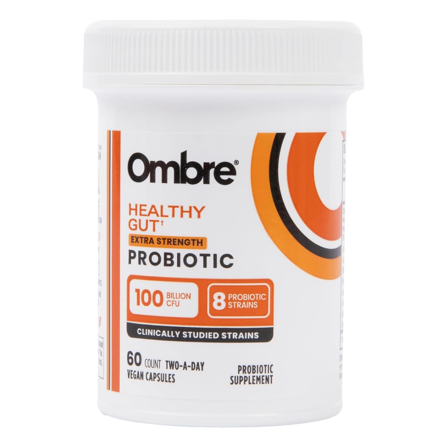 Ombre Healthy Gut Probiotics for Digestive Health 100 Billion CFU - Prebiotics and Probiotics for Women & Men with Lactobacillus Acidophilus & Digestive Enzymes, Gut Health Support, Vegan, 30 Servings Ombre uk supplements