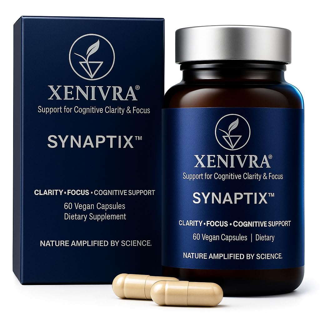 Xenivra Synaptix™ Natural Nootropic Brain Supplement | Herbal Memory & Focus Pills with Citicoline, L-Theanine, Lion’s Mane, Bacopa & Rhodiola | Mental Clarity & Brain Fog Support | 60 Vegan Capsules XENIVRA NATURE, AMPLIFIED BY SCIENCE uk supplements
