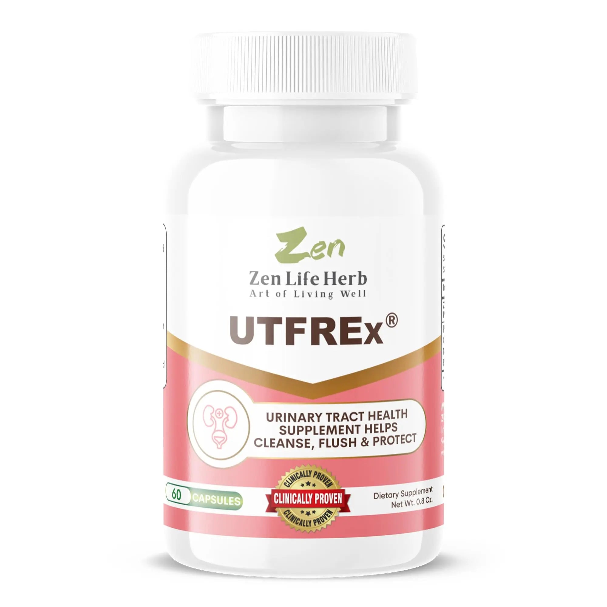 ZEN LIFE HERB UTFREx – Fast Acting - Promotes Urinary Tract Health Supports Healthy Immune and Urinary System, No Vitamins, Minerals, Prebiotics, Sugar, Plant-Based Supplement (60 Capsules) ZEN LIFE HERB uk supplements