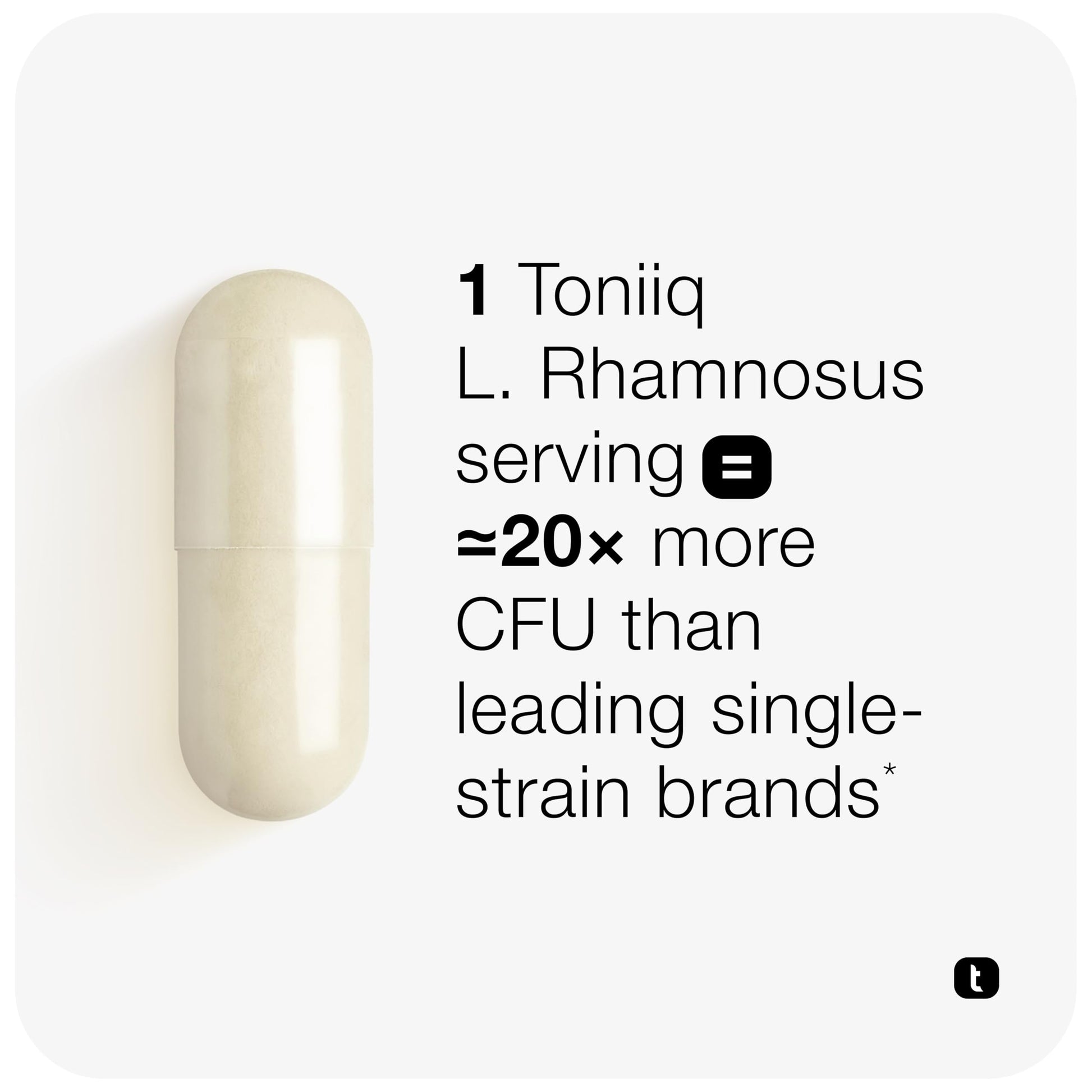 Toniiq Lactobacillus Rhamnosus – Ultra High Strength 100B CFU with Prebiotic FOS – Delayed Release Capsules – Third-Party Lab Tested – 60 Capsules Toniiq uk supplements