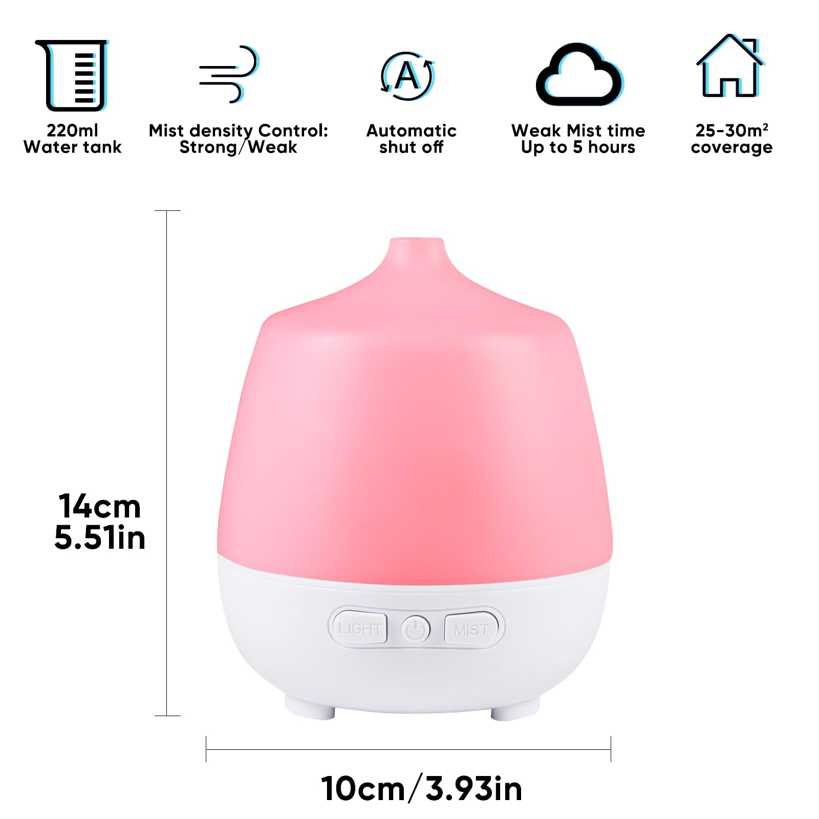 HAPPTWS 220Ml Essential Oil Diffuser - Diffusers for Essential Oils Aromatherapy Diffuser HAPPTWS uk supplements