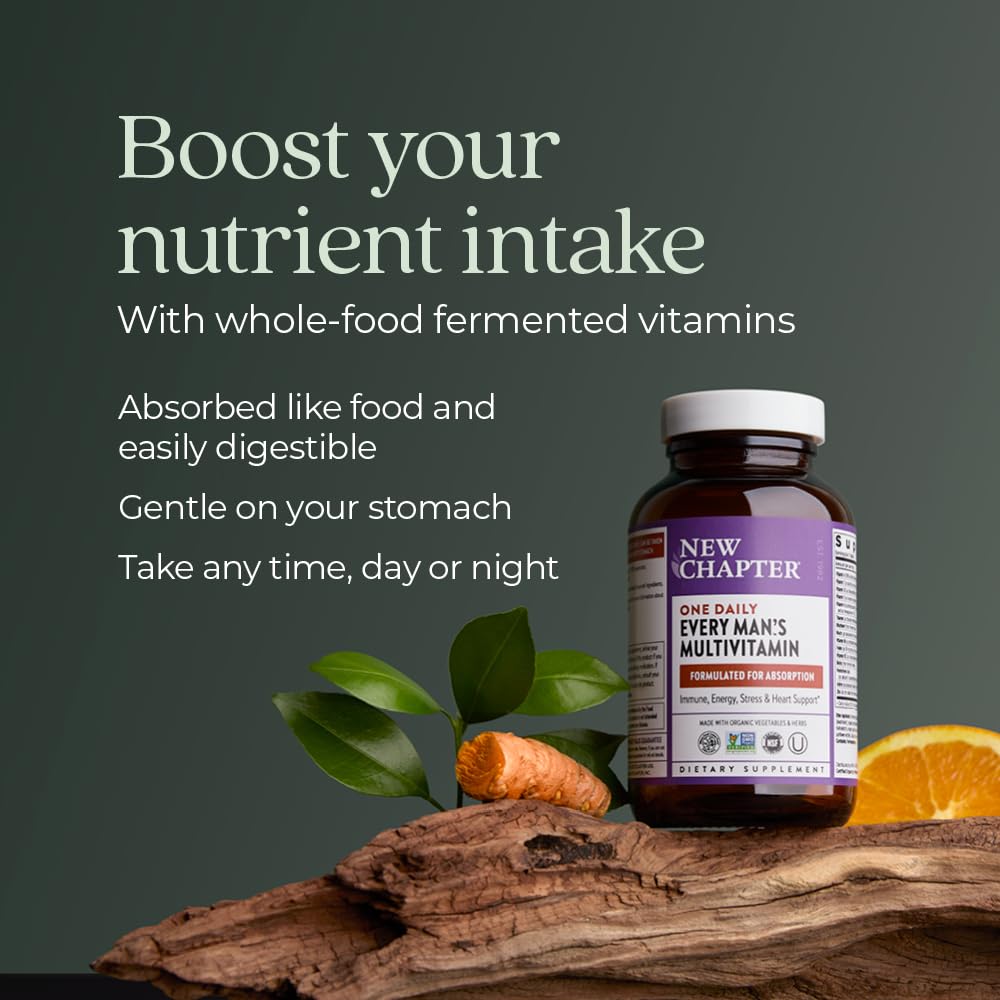 New Chapter Men’s Multivitamin, B6, Extra B12, D3, Vitamin C & Zinc, Immune, Heart, Cellular Energy, and Brain Health New Chapter uk supplements