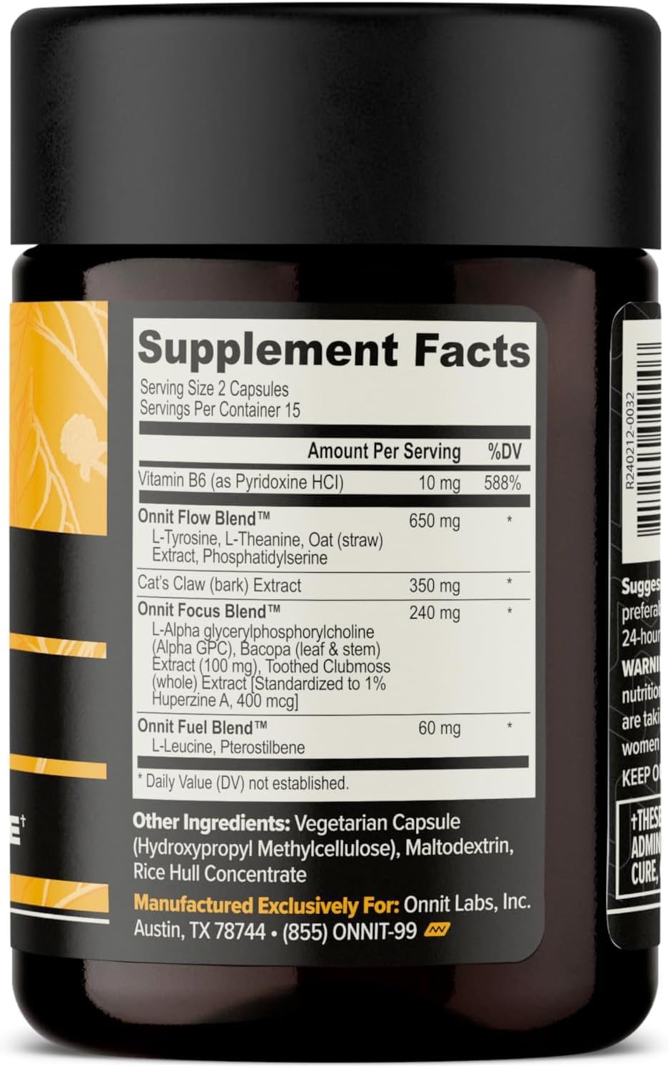 ONNIT Alpha Brain Nootropic Brain Supplement for Men and Women, IGEN Non-GMO Tested, Memory, Mental Clarity, Cognitive Support and Focus Capsules with L-Theanine and Vitamin B6, 30 Count ONNIT uk supplements