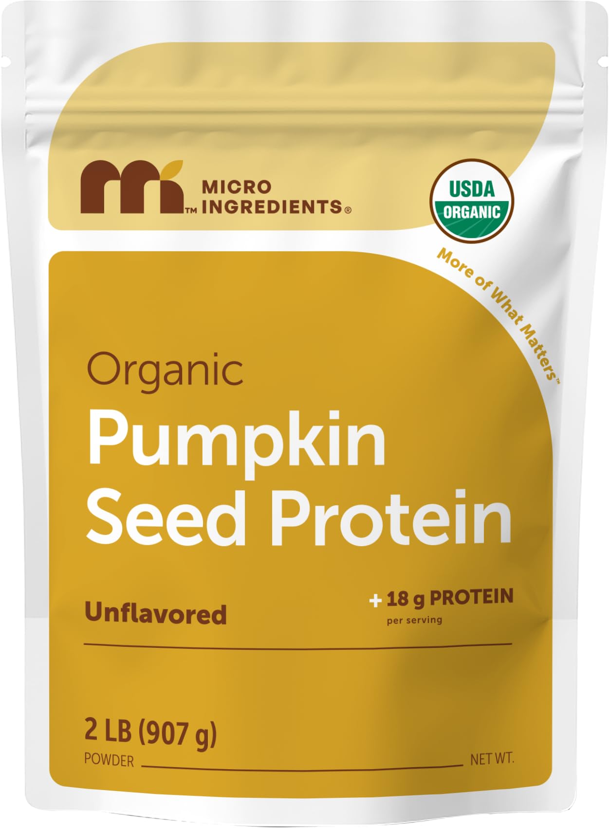 Micro Ingredients Organic Pumpkin Seed Protein Powder, 2lb | Raw Plant-Based Protein | Single-Ingredient Powder | Smooth Texture & Versatile Use | Non-GMO, Soy Free Micro Ingredients uk supplements