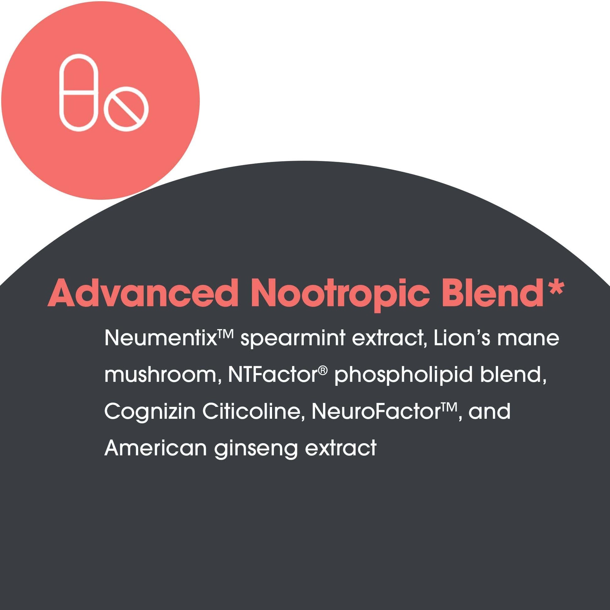 Allergy Research Group Advanced NeuroPlus - Nootropic Formula with Spearmint Extract, Lions Mane & Citicoline - Supports Working Memory Focus & Cognitive Function - 30 Servings - 90 Tablets Allergy Research Group uk supplements