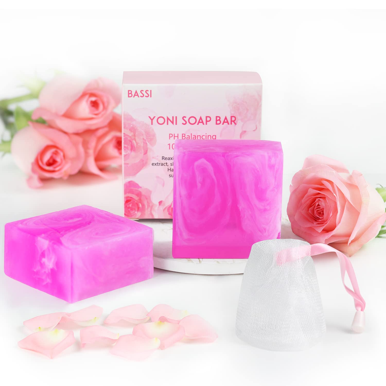 Yoni Soap Bars Vaginal Wash 2 PCS, 100% Natural Organic Yoni Bar Soap for Women Ph Balance Yoni BASSI uk supplements