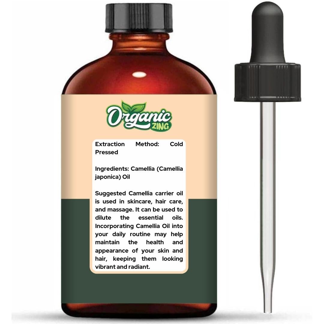 Organic Zing Camellia (Camellia Japonica) Oil | Pure & Natural Carrier Oil for Skincare, Hair Care & Massage ORGANIC ZING uk supplements