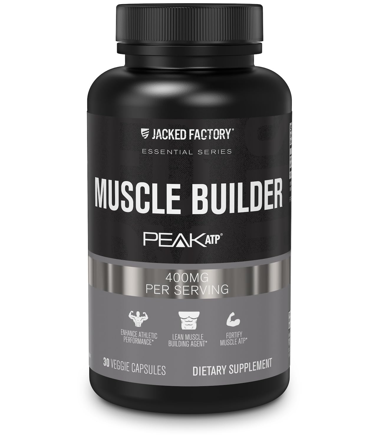 Jacked Factory Essentials Muscle Builder - ATP Muscle Builder for Men with Peak ATP to Support Muscle Gain, Enhance Athletic Performance, & Increase Strength - 30 Capsules Jacked Factory uk supplements