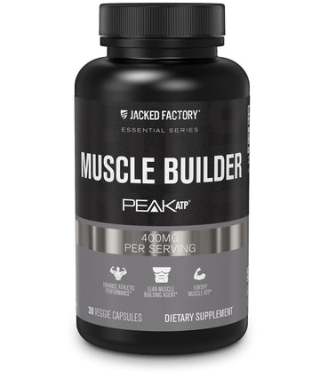 Jacked Factory Essentials Muscle Builder - ATP Muscle Builder for Men with Peak ATP to Support Muscle Gain, Enhance Athletic Performance, & Increase Strength - 30 Capsules Jacked Factory uk supplements