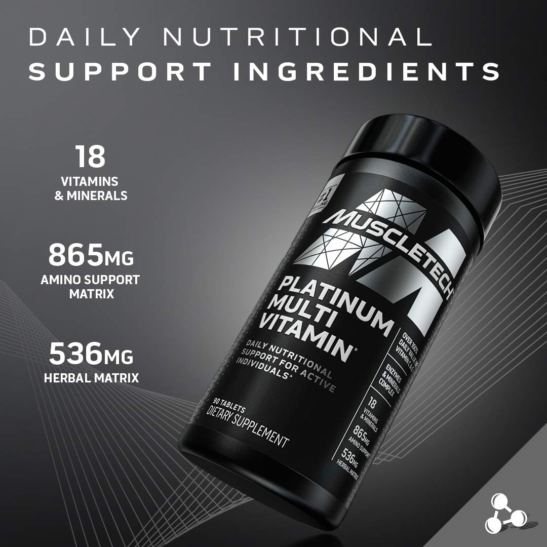 Muscletech Multivitamin for Men & Women Platinum Multivitamin | Vitamin C for Immune MuscleTech uk supplements