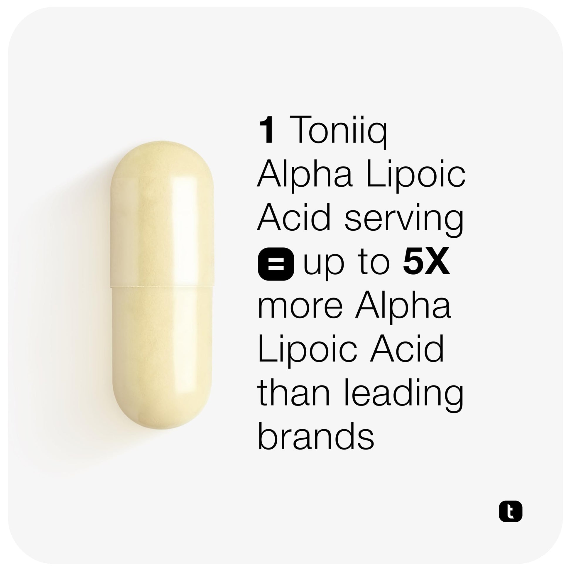 Toniiq 1000mg Ultra High Strength Alpha Lipoic Acid Capsules - Highly Purified 99%+ USP Standard - 120 Capsules ALA Supplement Toniiq uk supplements