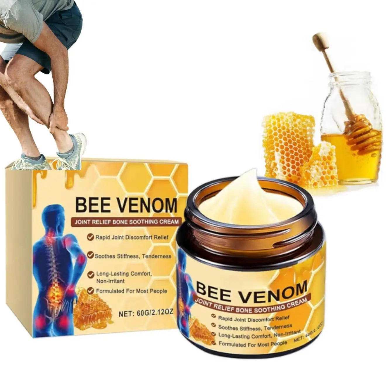 3 Diamonds Bee Venom Cream, Natural Joint & Bone Soothing Ointment for Back, Knees, Hands, Neck & Feet – Fast Absorbing Bee Venom Cream – 60g/2.12oz 3 Diamonds uk supplements