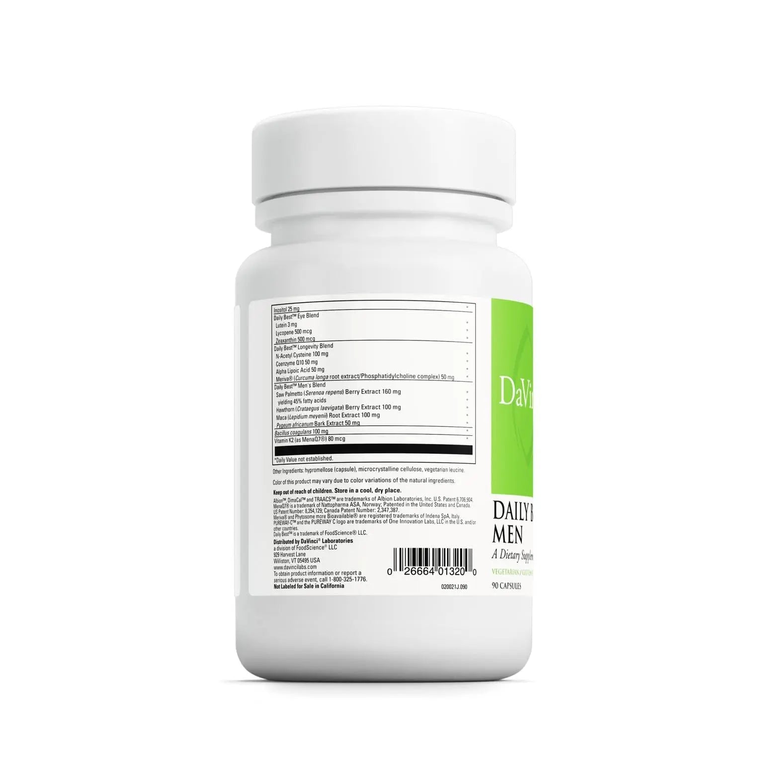 DAVINCI Labs - Daily Best Men - A Dietary Supplement with Vitamin B6, Vitamin B12 Vitamin C, Vitamin K2, and More - Vegetarian DAVINCI uk supplements