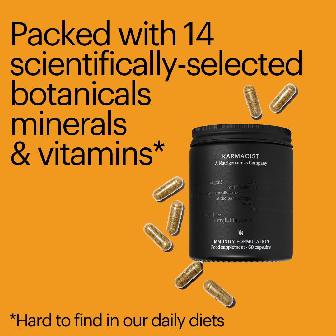 Immunity System Booster Supplement Promoting Natural Defence with Reishi & Amla Karmacist uk supplements