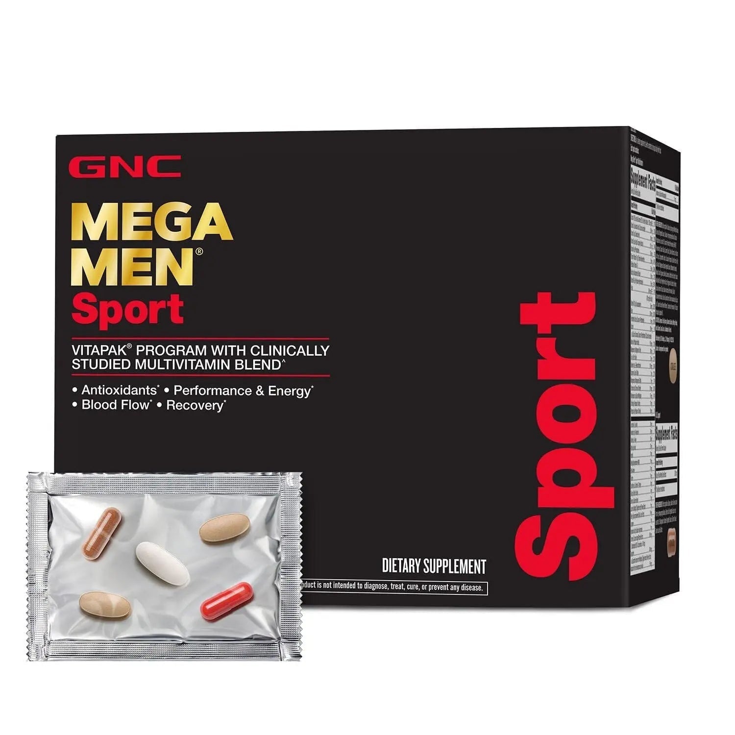 Mega Men Sport Vitapak Program, Convenient Complete Nutrition, 4 Products in 1 Packet, Athletic Performance, Energy, Recovery GNC uk supplements