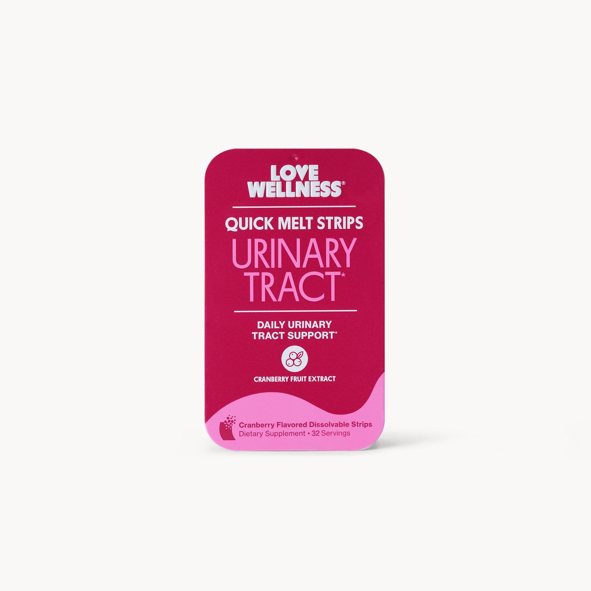 Love Wellness Urinary Tract* Quick Melt Strips - Fast-Dissolving UT Support with 36 mg PACs from Cranberry Fruit Extract - Promotes Urinary Health* - No Water Needed - Vegan and Sugar Free - 32 Strips Love Wellness uk supplements