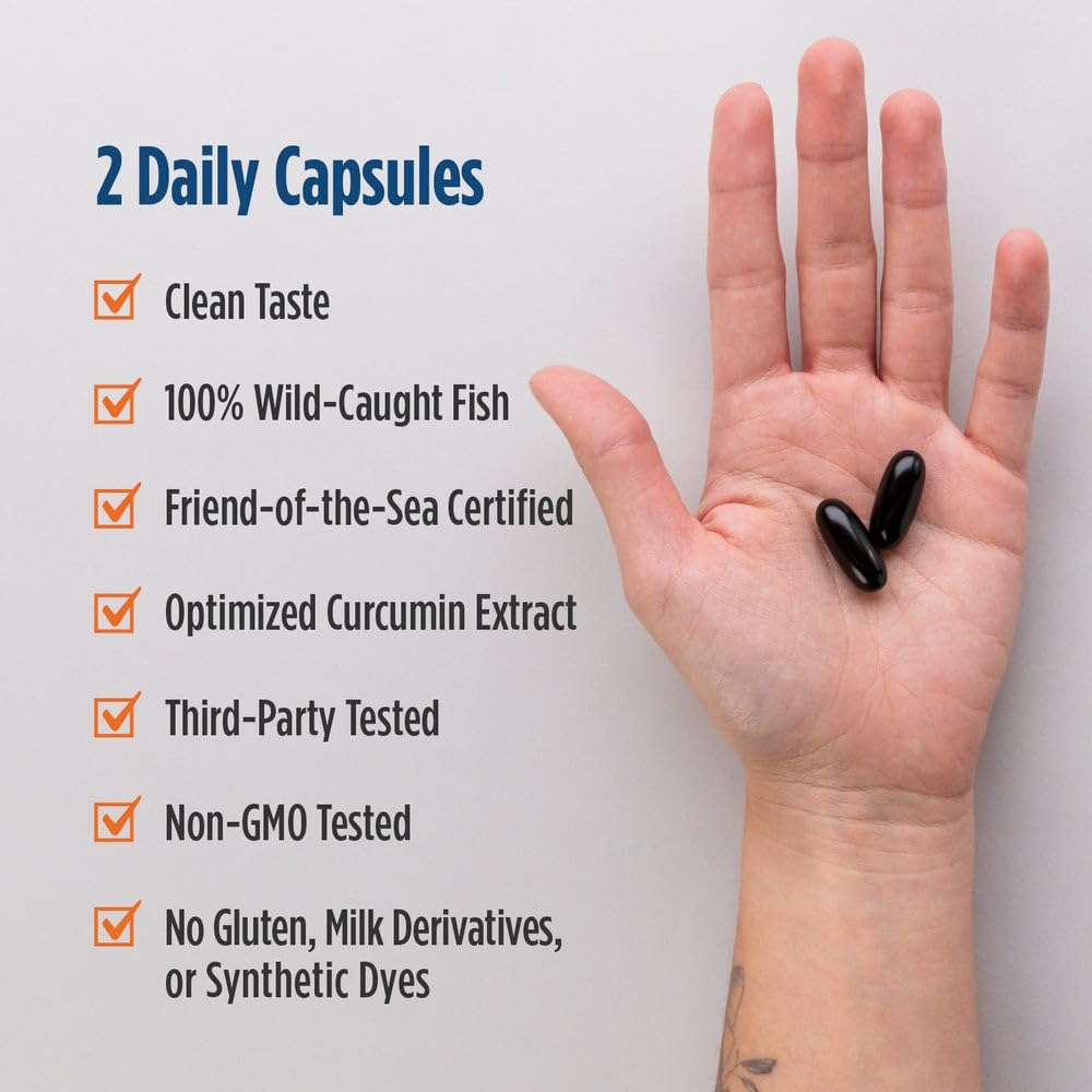 Nordic Naturals Memory Support with Curcumin - 60 Soft Gels - 1000 mg Omega-3 + 400 mg Optimized Curcumin - Memory, Cognition - Contains Phosphatidylcholine & Huperzine A - Non-GMO - 30 Servings Nordic Naturals uk supplements