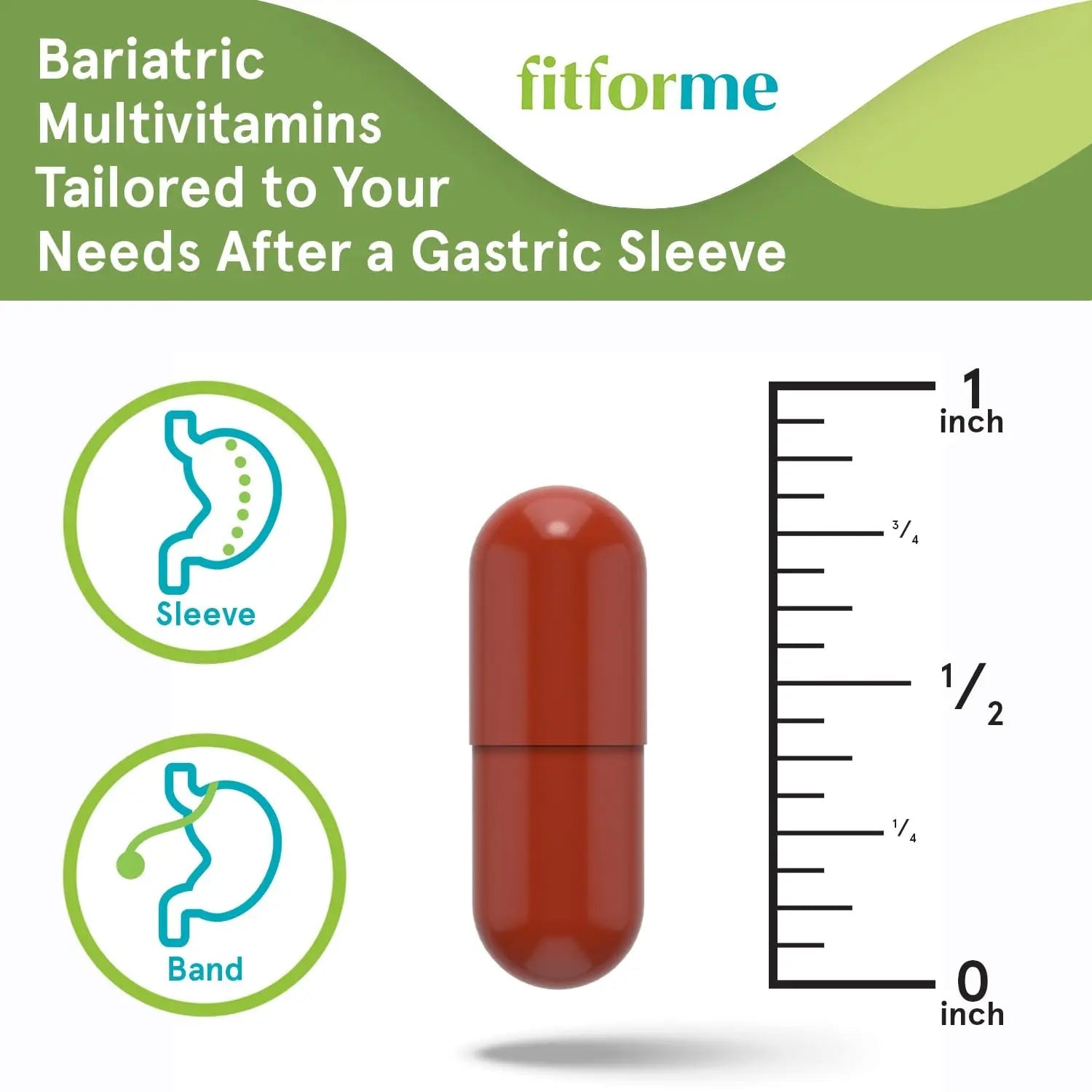 FitForMe Bariatric Multivitamin, Tailored for Gastric Sleeve Surgery – One-a-Day Capsule, 30-Day Supply, Easy-to-Swallow WLS Optimum Capsule FitForMe uk supplements