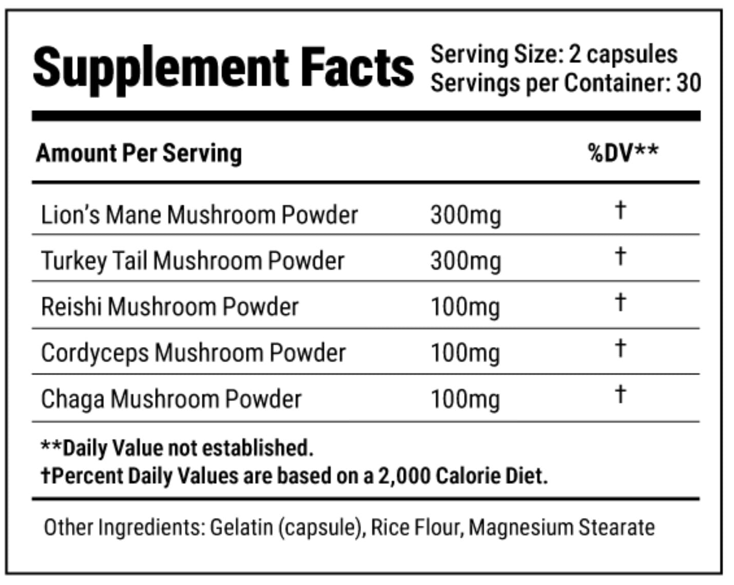 Mushroom Complex Capsules with Lion’s Mane, Reishi, Cordyceps, Chaga & Turkey Tail – True Totality Mushroom Power – Immune, Energy & Focus Support – 90 Vegan Capsules True Totality uk supplements