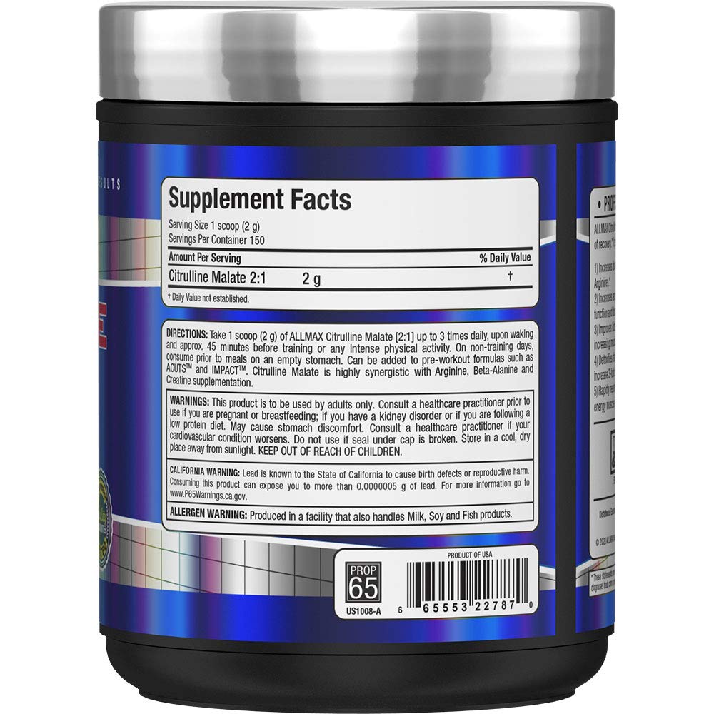ALLMAX Essentials CITRULLINE MALATE 2:1 - 300 g Powder - Improves Endurance ALLMAX Nutrition uk supplements