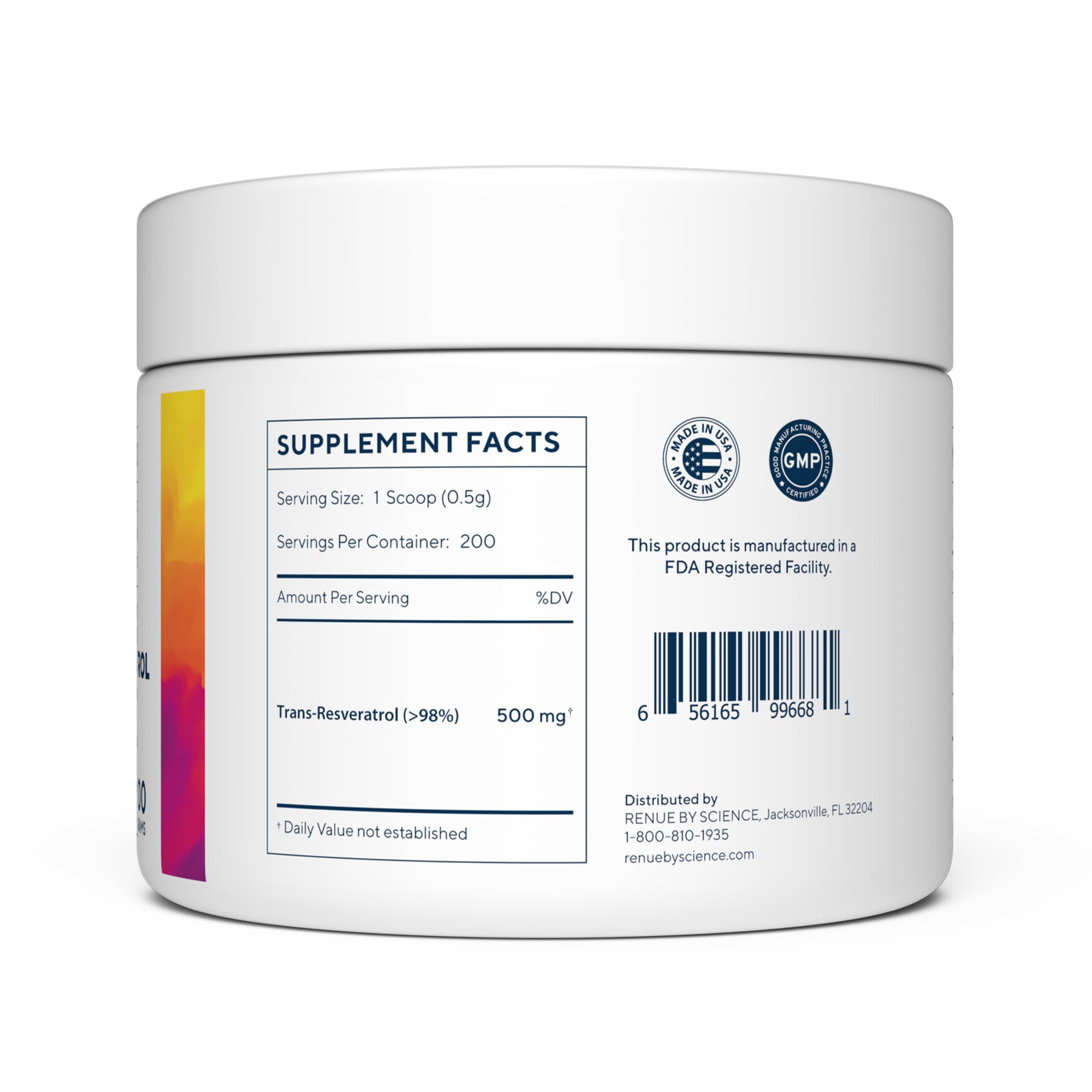 Renue By Science Resveratrol | High Strength Resveratrol Supplement | 100g Trans Resveratrol Powder | Reservatrol 200 Day Supply | Non-GMO & Allergen Free | Manufactured in The USA Third-Party Tested Renue By Science uk supplements