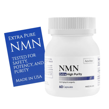 AOVITAO NMN Supplement 500mg Ultra Pure 99.8% | Stabilized Form | Supports NAD+ Production, Cellular Health & Healthy Aging | 60 Capsules AOVITAO uk supplements
