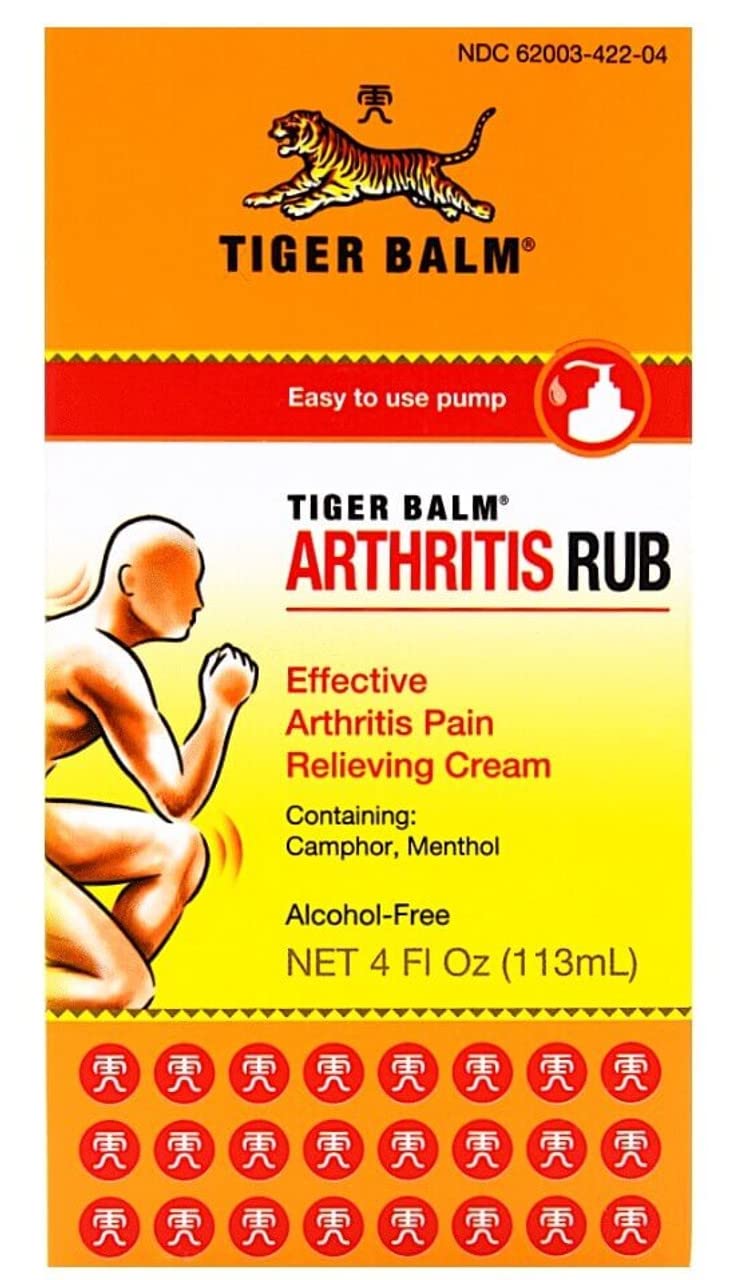 Tiger Balm Arthritis Rub, 4 oz. – Sore Muscle and Joint Relief Cream – for Use with Rheumatoid Arthritis and Carpal Tunnel – Effective Muscle Relief Rub - 2 Pack Tiger Balm uk supplements