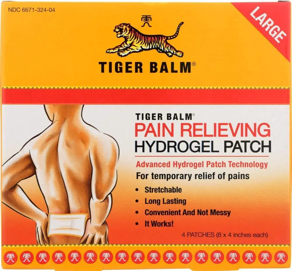 Tiger Balm Pain Relieving Patch Large , 4 Count Tiger Balm uk supplements