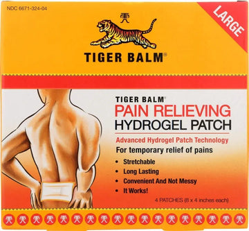 Tiger Balm Pain Relieving Patch Large , 4 Count Tiger Balm uk supplements