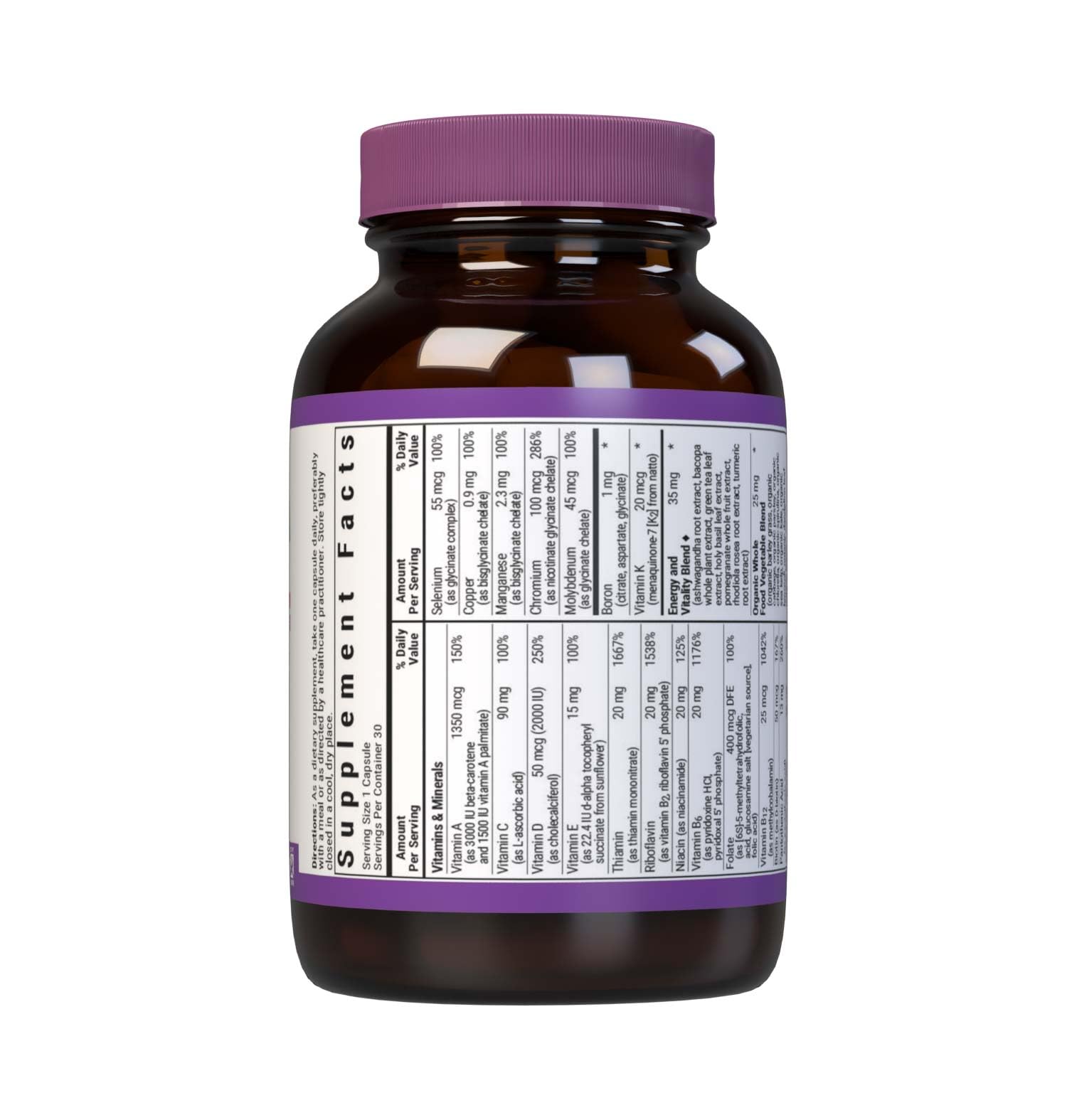 Bluebonnet Nutrition Maxi One Whole Food Multiple, Enzymes, Energy, Vitality, Gluten, Kosher, Soy & Dairy-Free, Vegetarian Friendly, Non-GMO, 30 Count BlueBonnet uk supplements