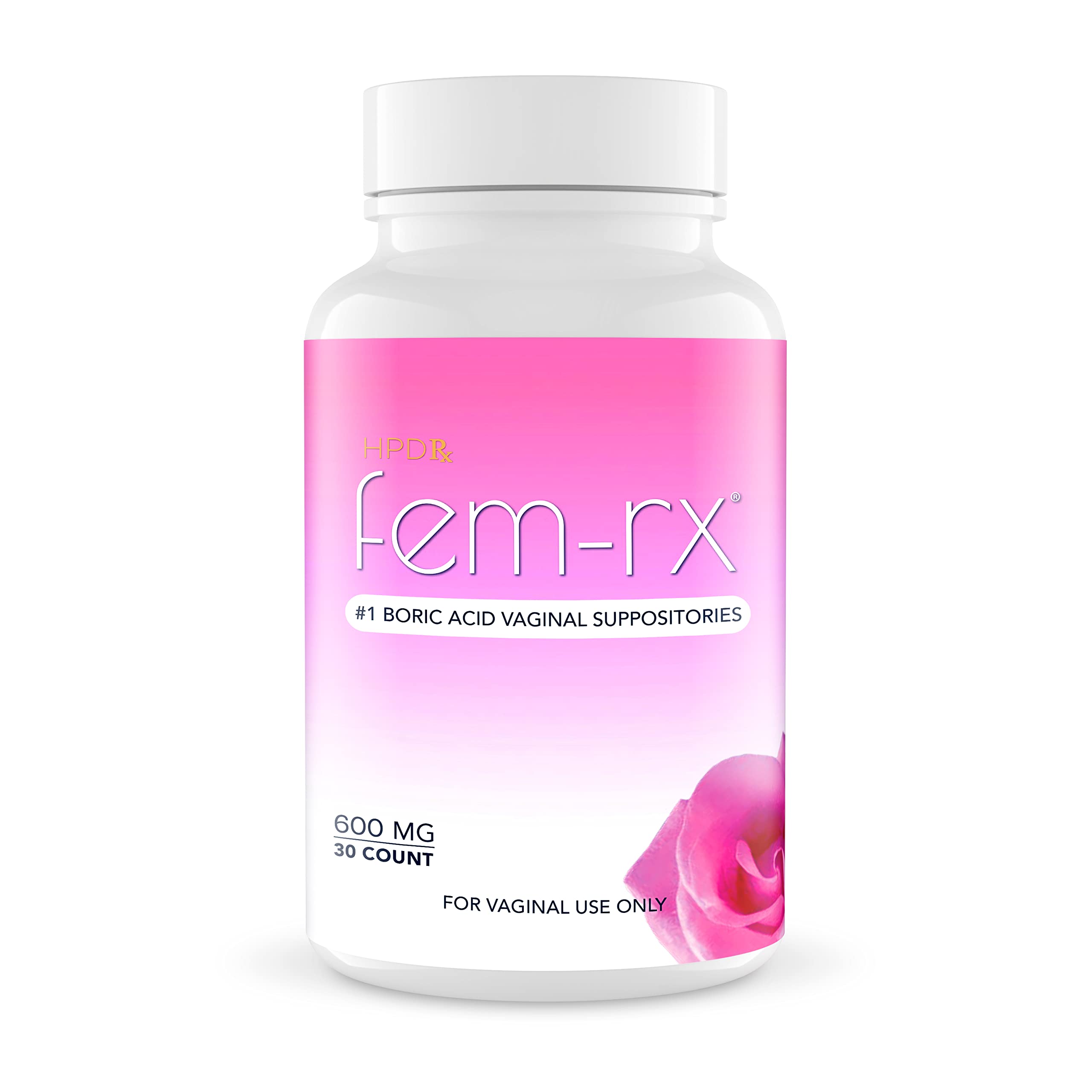 HPD Rx Fem-Rx Boric Acid Vaginal Suppositories for Women – Help Balance Vaginal pH, Eliminate Vaginal Odor – Dr Formulated Feminine Health Support – 30 Capsules Pack of 1 HPD Rx uk supplements