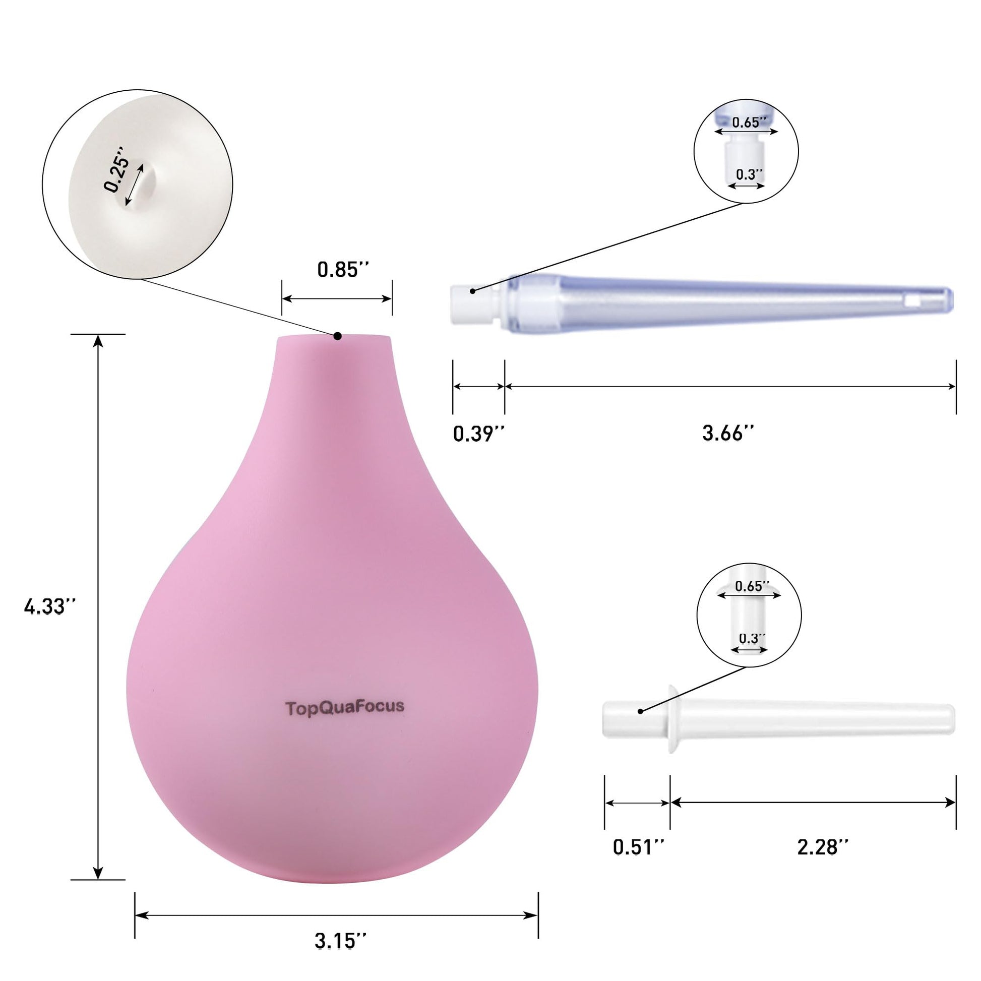 TopQuaFocus 8oz Enema Bulb Kit Anal and Vaginal Douche Bulb for Men Flushing System Enemas Silicone TopQuaFocus uk supplements