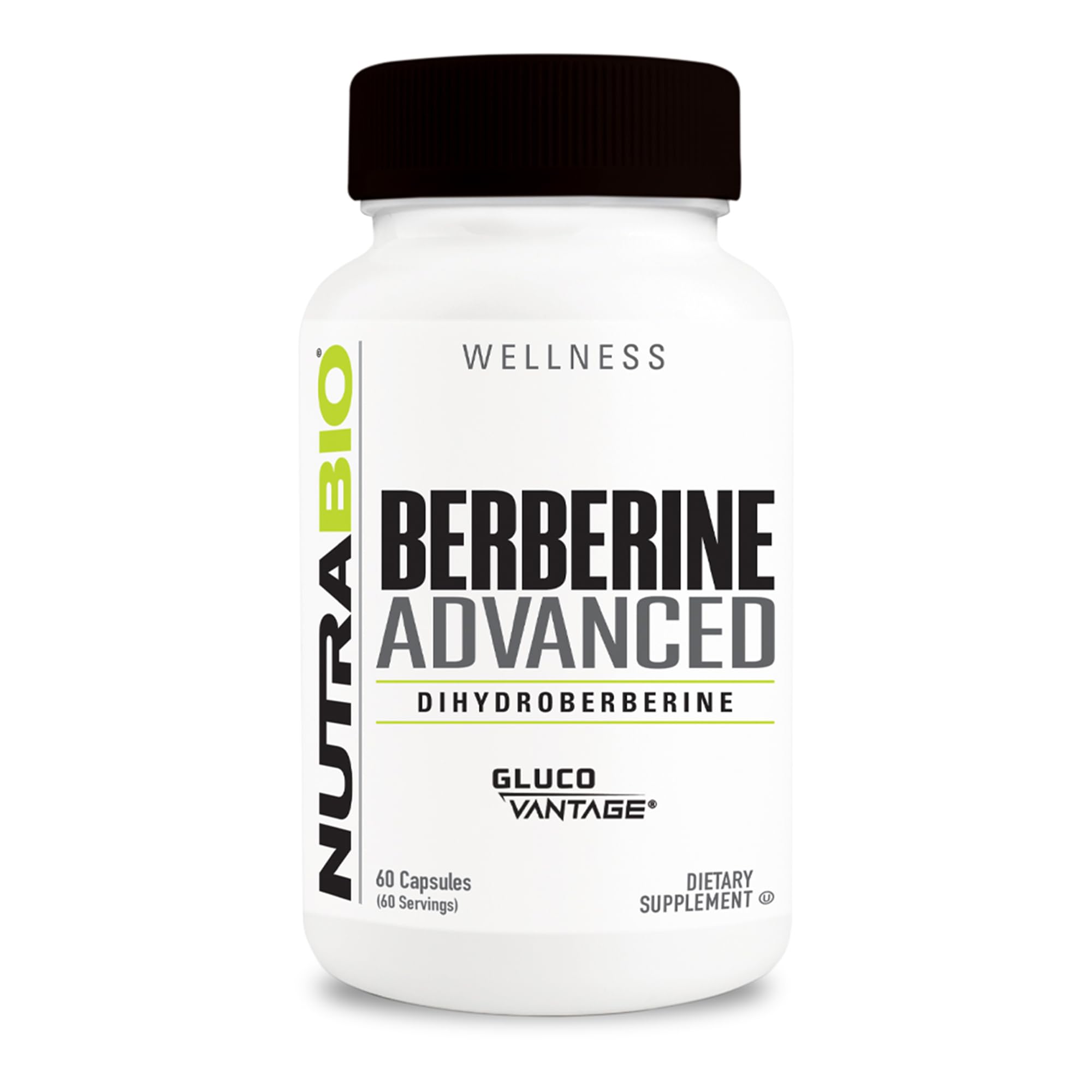 NutraBio Berberine Advanced Supplement (Dihydroberberine), 200 mg - Provides Advanced Absorption Carbohydrate Tolerance Support, 60 Caps NutraBio uk supplements