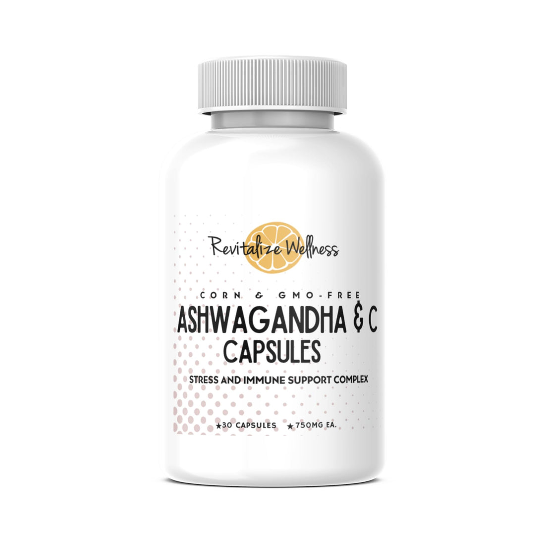 Revitalize Wellness Ashwagandha + Vitamin C Capsules | Stress and Immune Support Complex | with 550 mg Ashwagandha and 200 mg Vitamin C per Serving | 30 Servings Revitalize Wellness uk supplements
