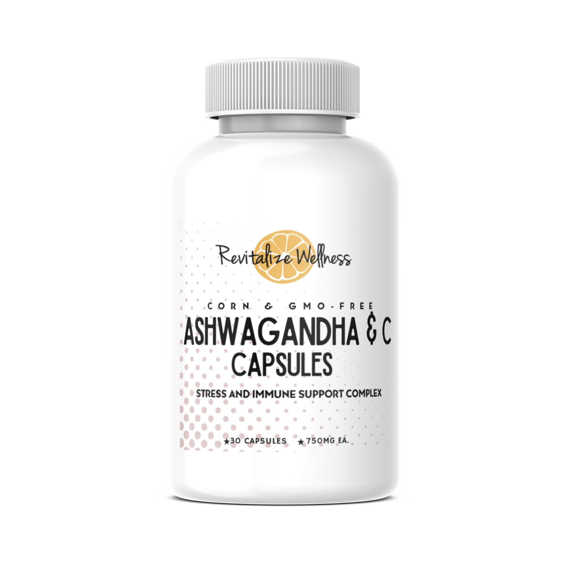 Revitalize Wellness Ashwagandha + Vitamin C Capsules | Stress and Immune Support Complex | with 550 mg Ashwagandha and 200 mg Vitamin C per Serving | 30 Servings Revitalize Wellness uk supplements