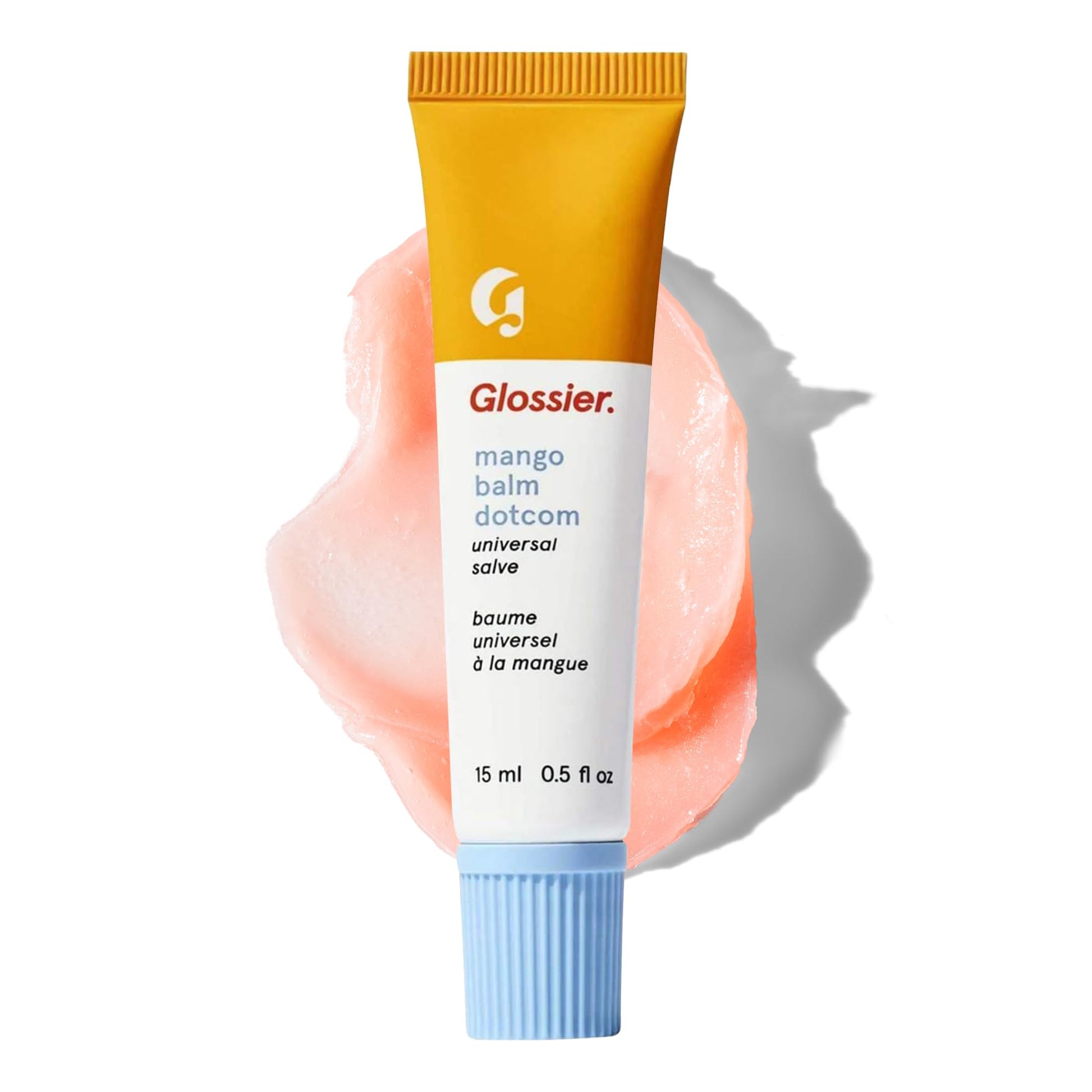 Glossier Balm Dotcom Hydrating Tinted Lip Balm - Universal Salve, Up to 12Hr Moisture for Dry Lips, Cuticles & Skin - Lanolin, Beeswax & Castor Oil - Mango, Tropical Peach Tint, 15ml Glossier uk supplements