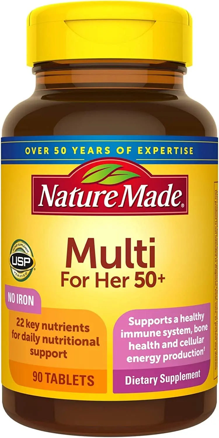 Nature Made Multi for Her 50+ Vitamin/Mineral Tablets 90 ea (Pack of 4) Nature Made uk supplements