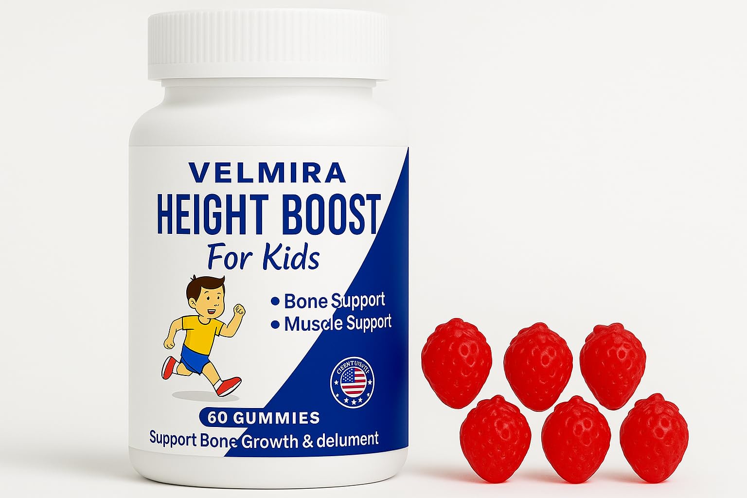 Velmira® Heightener Gummies for Bone Health & Development Support – Essential Vitamins & Minerals, Easy-to-Chew Gummies for Kids, Teens & Adults (Ages 5+) Velmira uk supplements