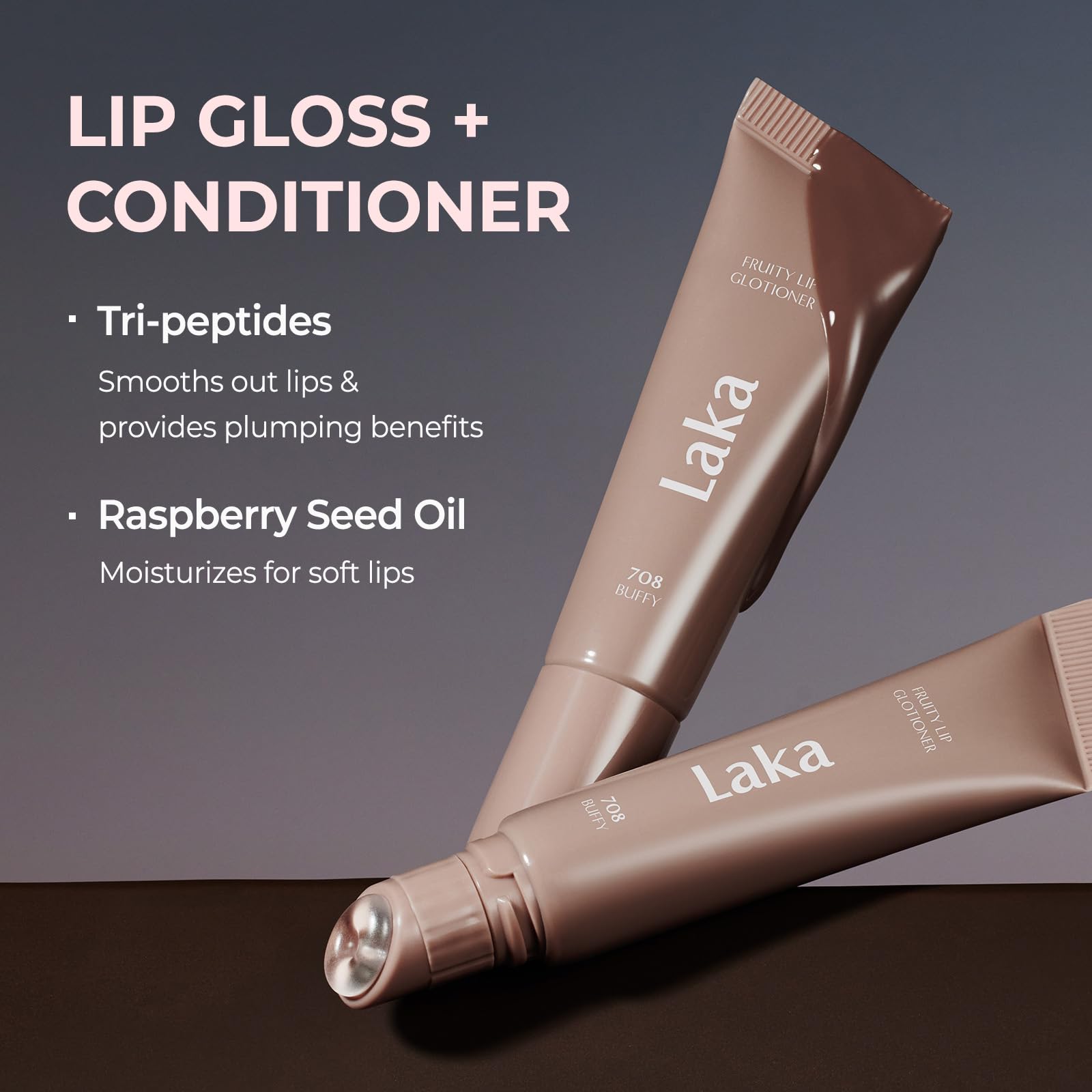 Laka Fruity Lip Glotioner, 10ml/0.33 fl.oz, Lip Gloss with High Shine Vivid Colors, Jelly tip for Hygienic & Easy Application, K-Beauty (#703 Apri) Laka uk supplements