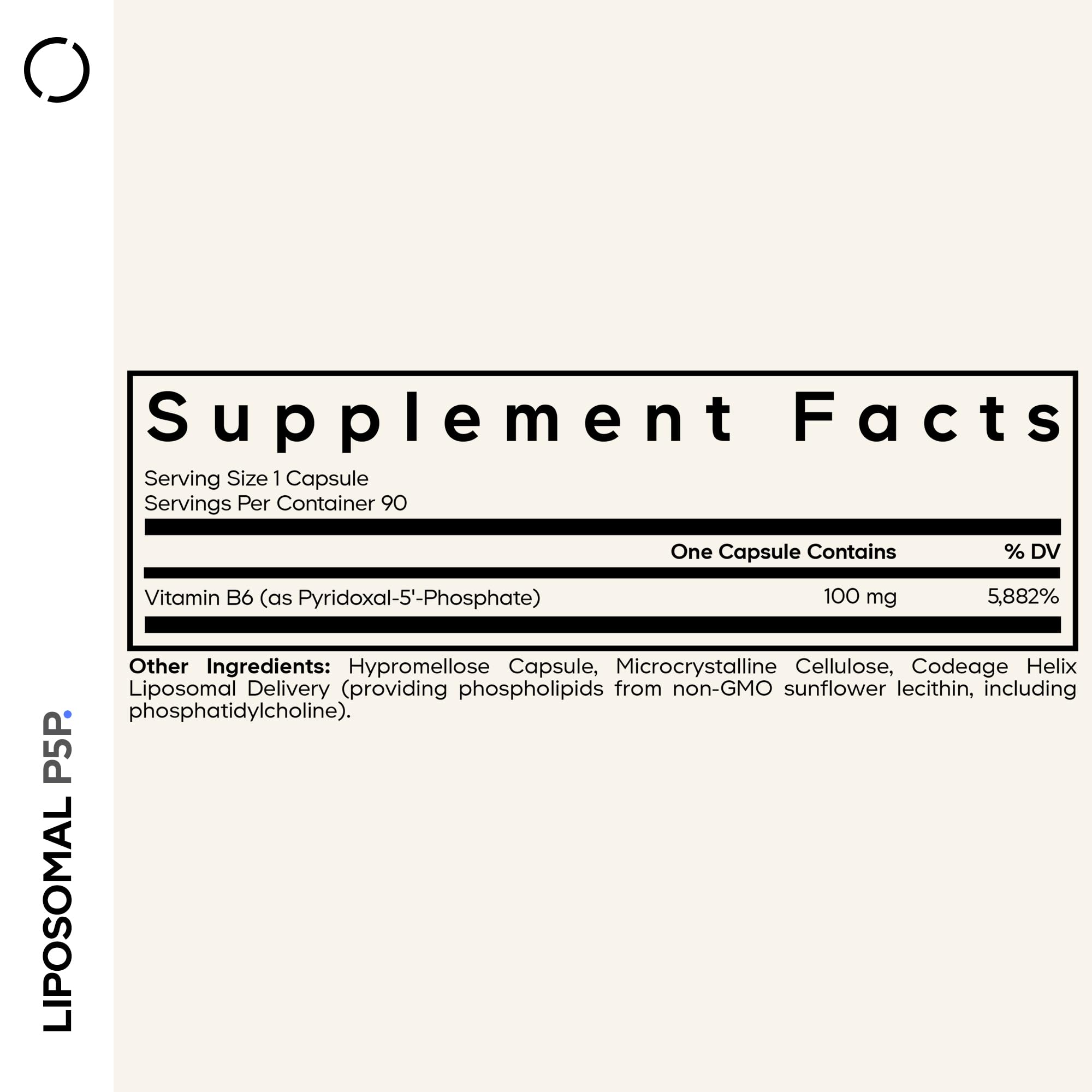 Codeage Liposomal P5P Supplement – Vitamin B6 as Pyridoxal-5'– Phosphate – Liposomal Delivery – Active B6 Form – 3-Month Supply – 1 Capsule Daily – Non-GMO – 90 Capsules Codeage uk supplements