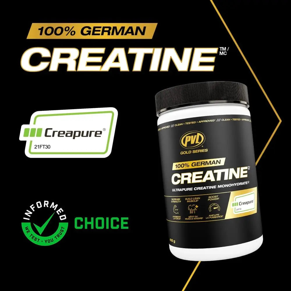 PVL Creapure Creatine – 100% Pure German Creatine Monohydrate Powder-Pharmaceutical Grade Muscle Building Supplement for Strength Training, Pre Workout & Post Workout Protein Support–410g 82 Servings PVL uk supplements