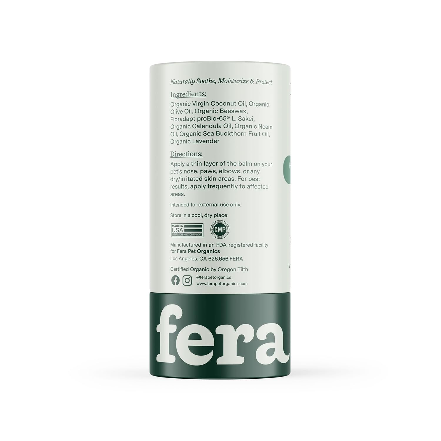 Fera Pets PawBiome® - Cat & Dog Balm for Paws and Nose with Postbiotics - Encourages Skin Recovery - Balances Skin Microbiome - Supports The Skin's Natural Barrier - 2 oz Stick Fera Pets uk supplements