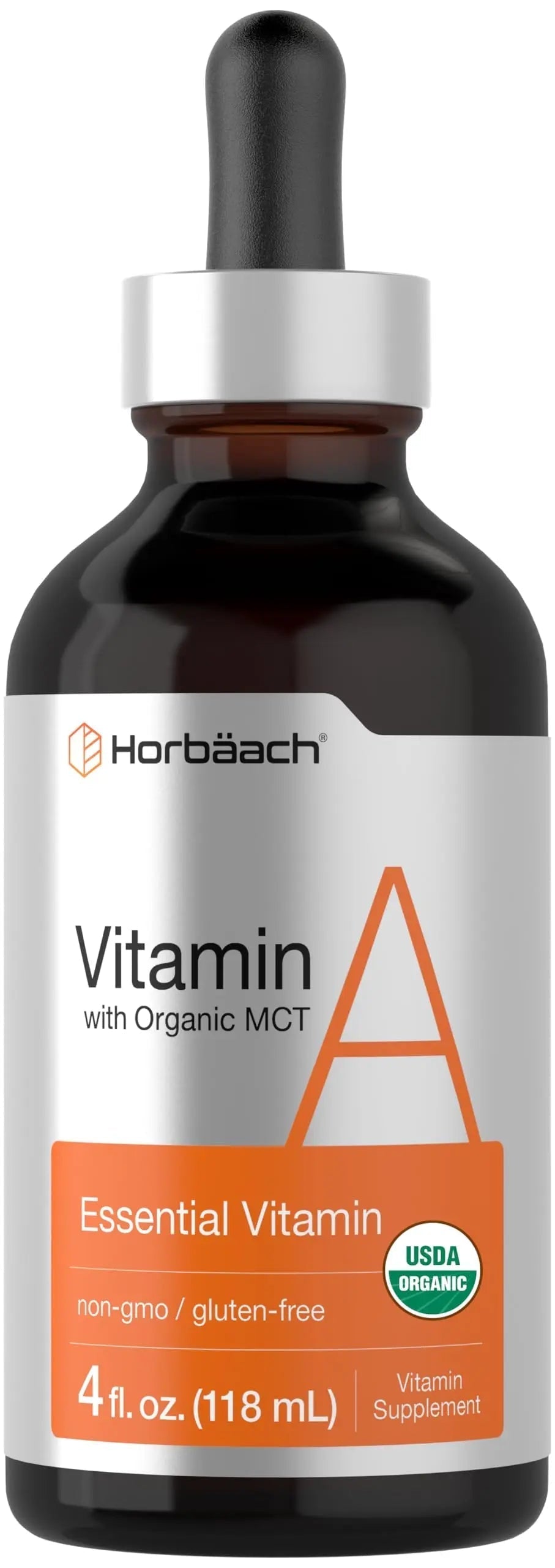 Horbäach Vitamin A Liquid | 4 fl oz | Supplement with Organic Fractionated Coconut Oil | Non-GMO, Gluten Free Horbäach uk supplements