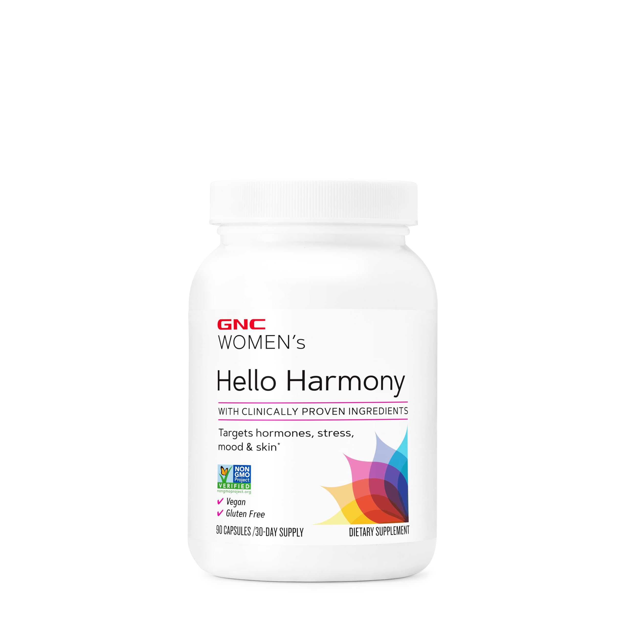 GNC Women's Hello Harmony | Clinically Proven Hormonal Support for Women | Supports Mood, Skin, and Stress Management | Vegan and Gluten Free | 90 Count GNC uk supplements