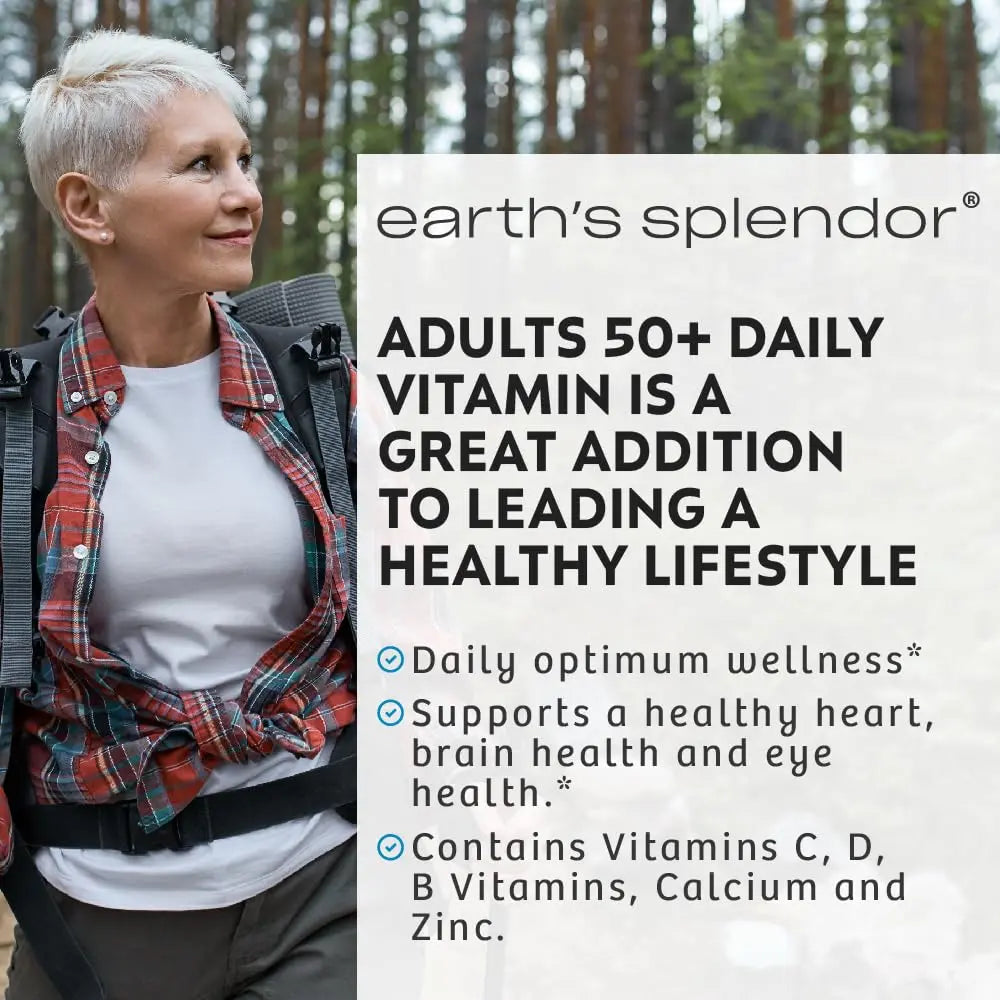 Earth's Splendor Adults 50+ Daily Vitamin- Overall Wellness Support, Daily Nutrients, 120 Day Supply Earth's Splendor uk supplements