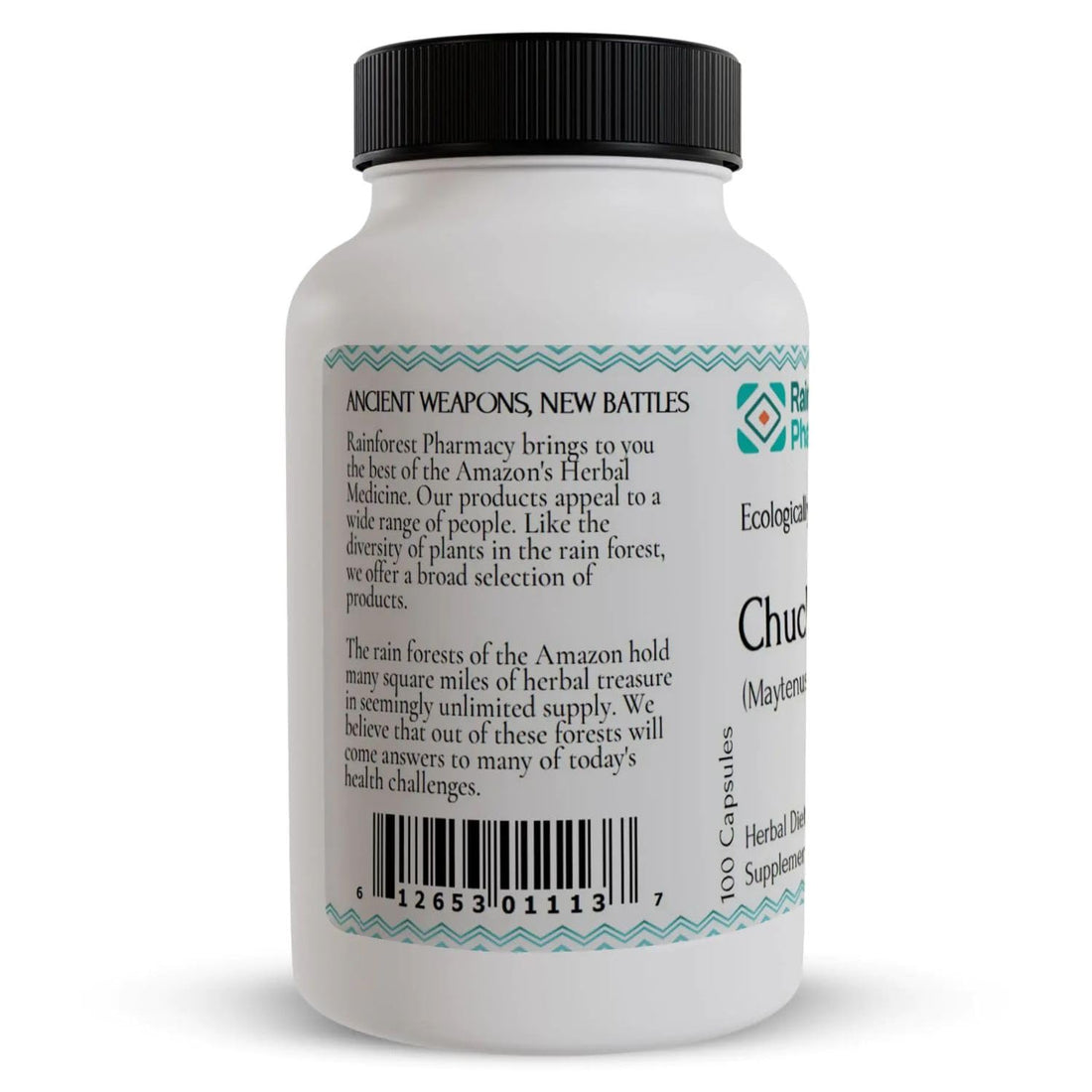 Rainforest Pharmacy Chuchuhuasi Herbal Supplement – 100 Vegetable Capsules, 500mg, Non-GMO, Sustainable, Ecologically Wildcrafted Amazon Rainforest Chuchuhuasi Bark Rainforest Pharmacy uk supplements