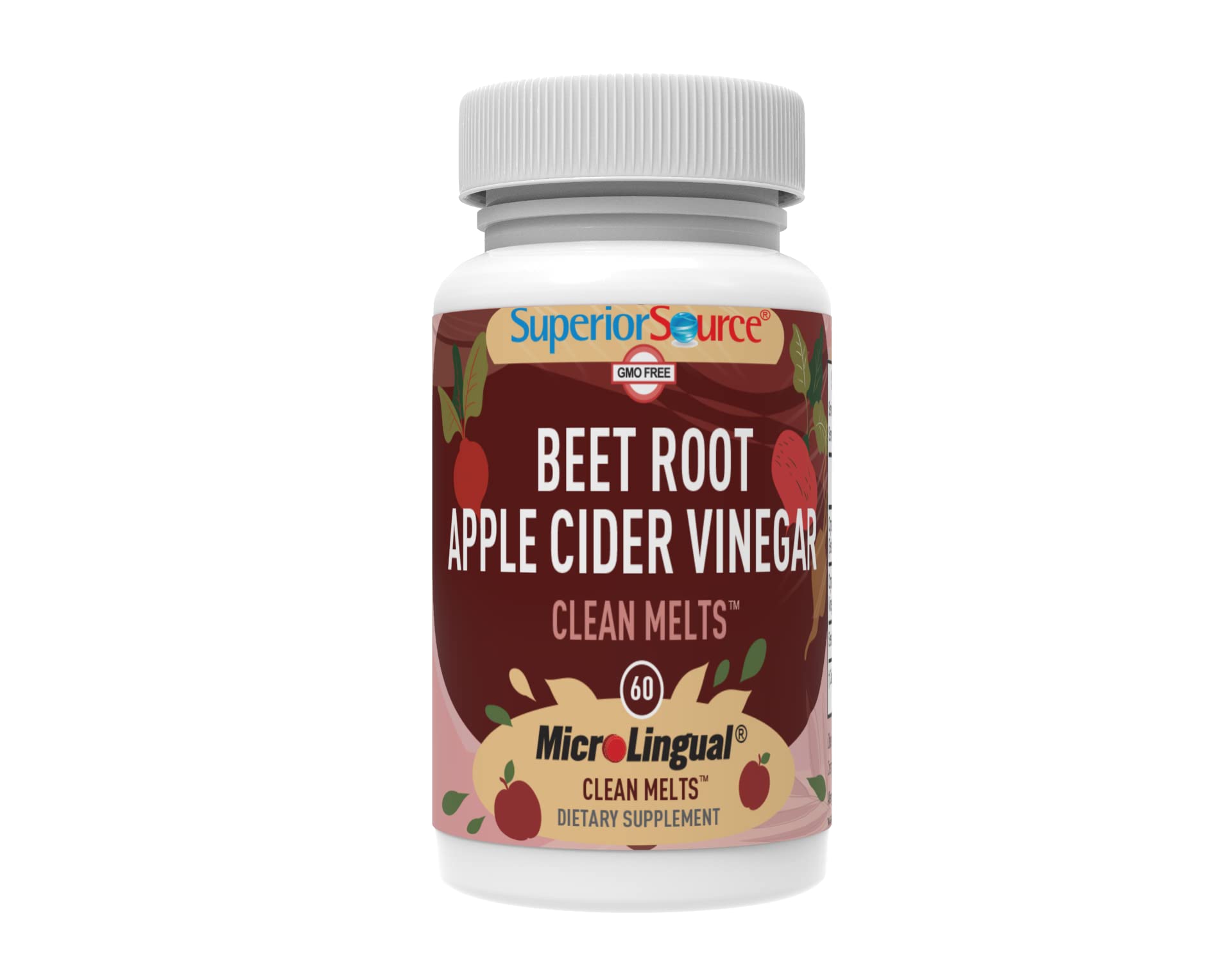 Superior Source Beet Root + Apple Cider Vinegar Clean Melts, 60 Instant Dissolving & Great Superior Source uk supplements