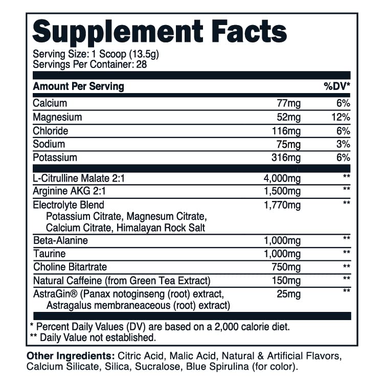 TransformHQ Pre-Workout 28 Servings - Perform - Gluten Free, Non-GMO (Blue Raspberry) TransformHQ uk supplements