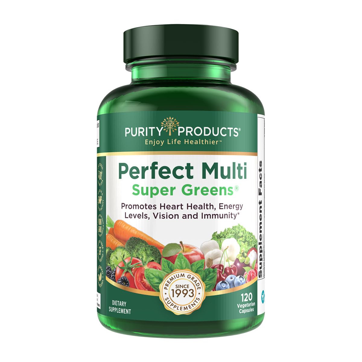 Purity Products Perfect Multi Super Greens Dietary Supplement Health Nutrition, 120 count Purity Products uk supplements