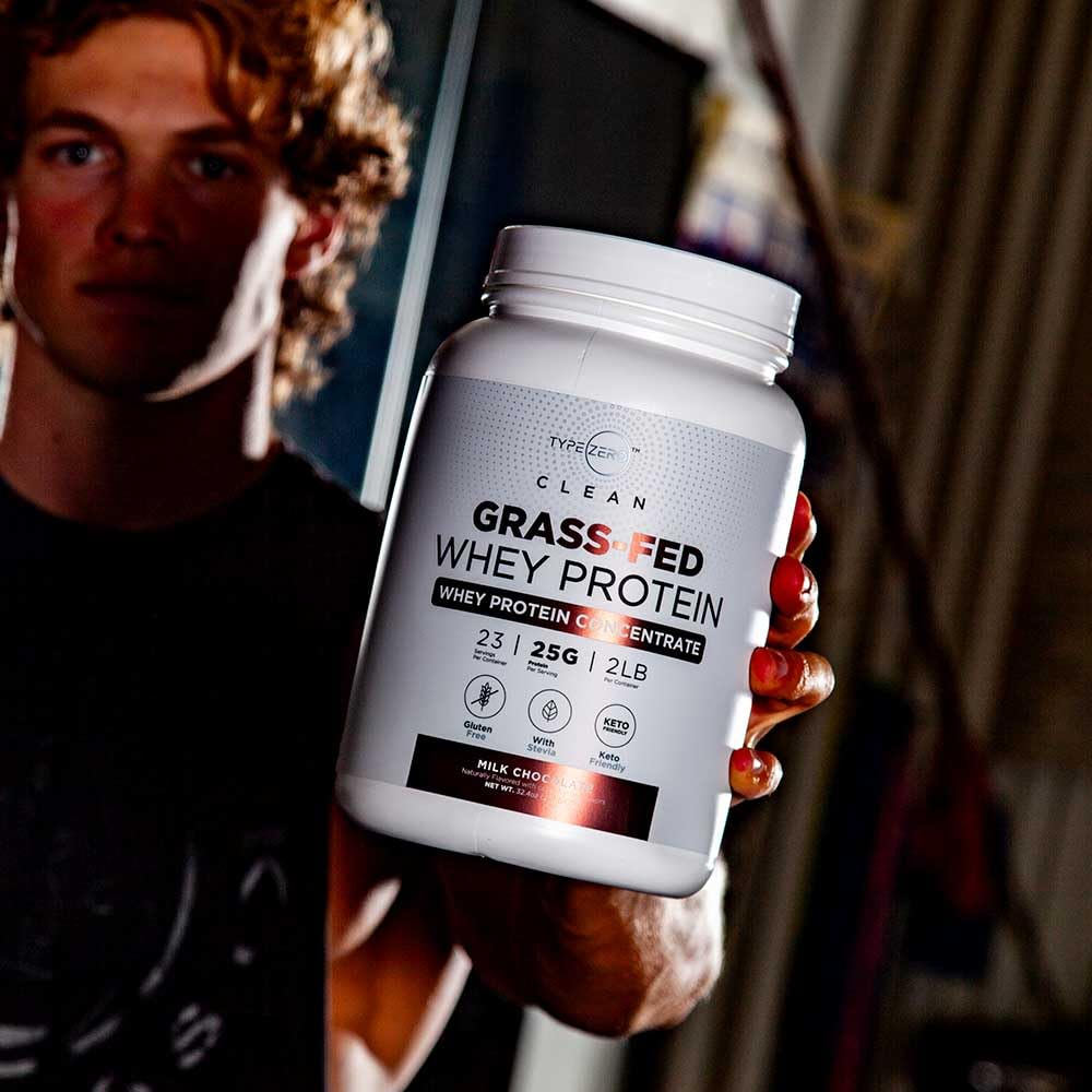 Type Zero Grass Fed Whey Protein Concentrate Powder (Chocolate, 2LBS) - Gluten Free Type Zero uk supplements
